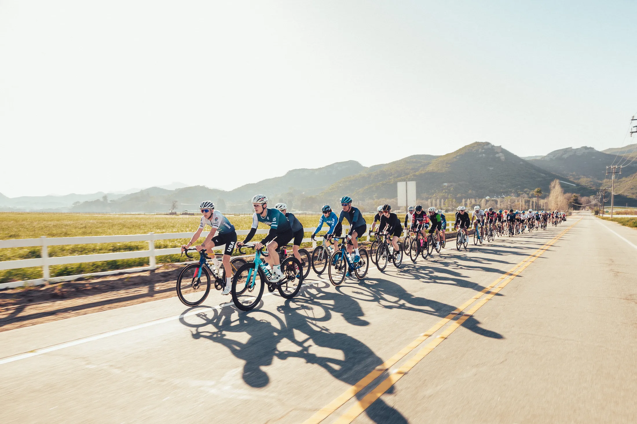 Cyclists on the road near Agoura Hills