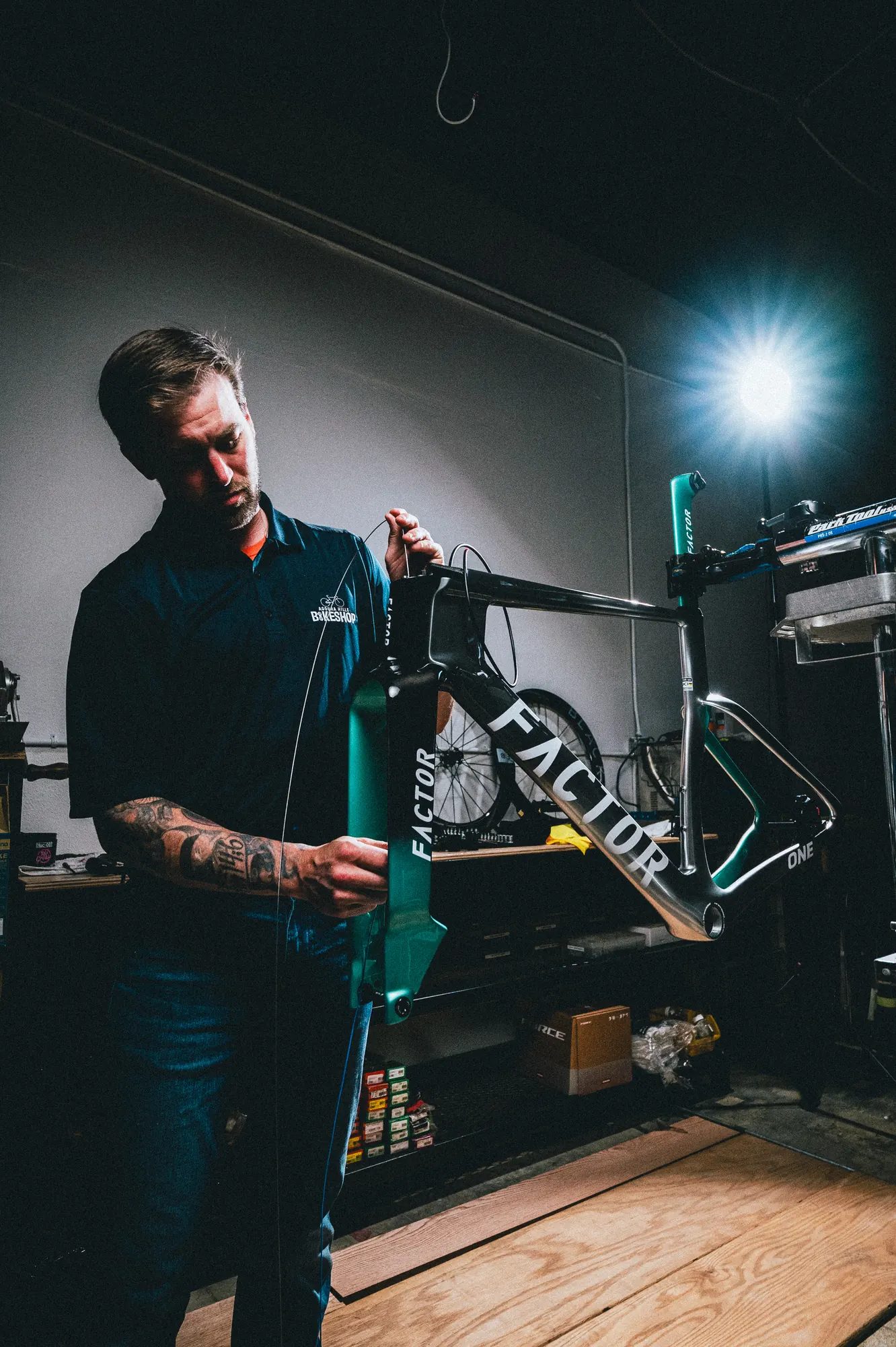 Bike service workshop at Agoura Hills Bikeshop